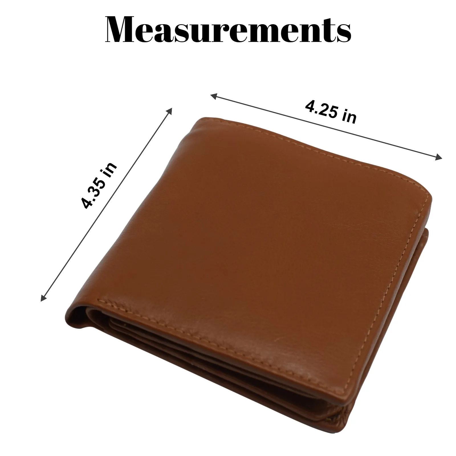 RFID Blocking Genuine Leather Dual Credit Card Case ID Flap Bifold Mens Wallet Passcase