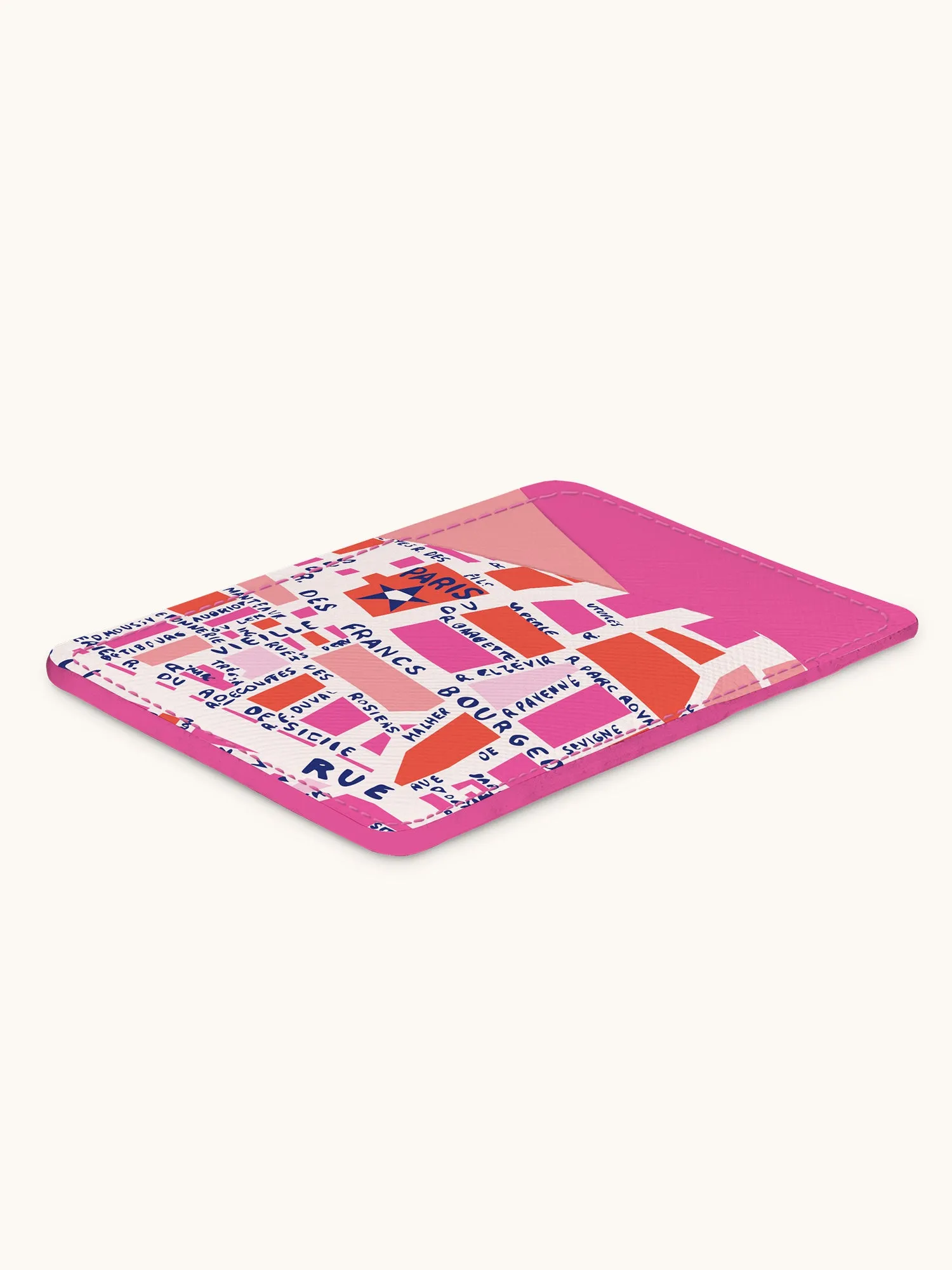 Rues De Paris Stick-On Cell Phone Wallet