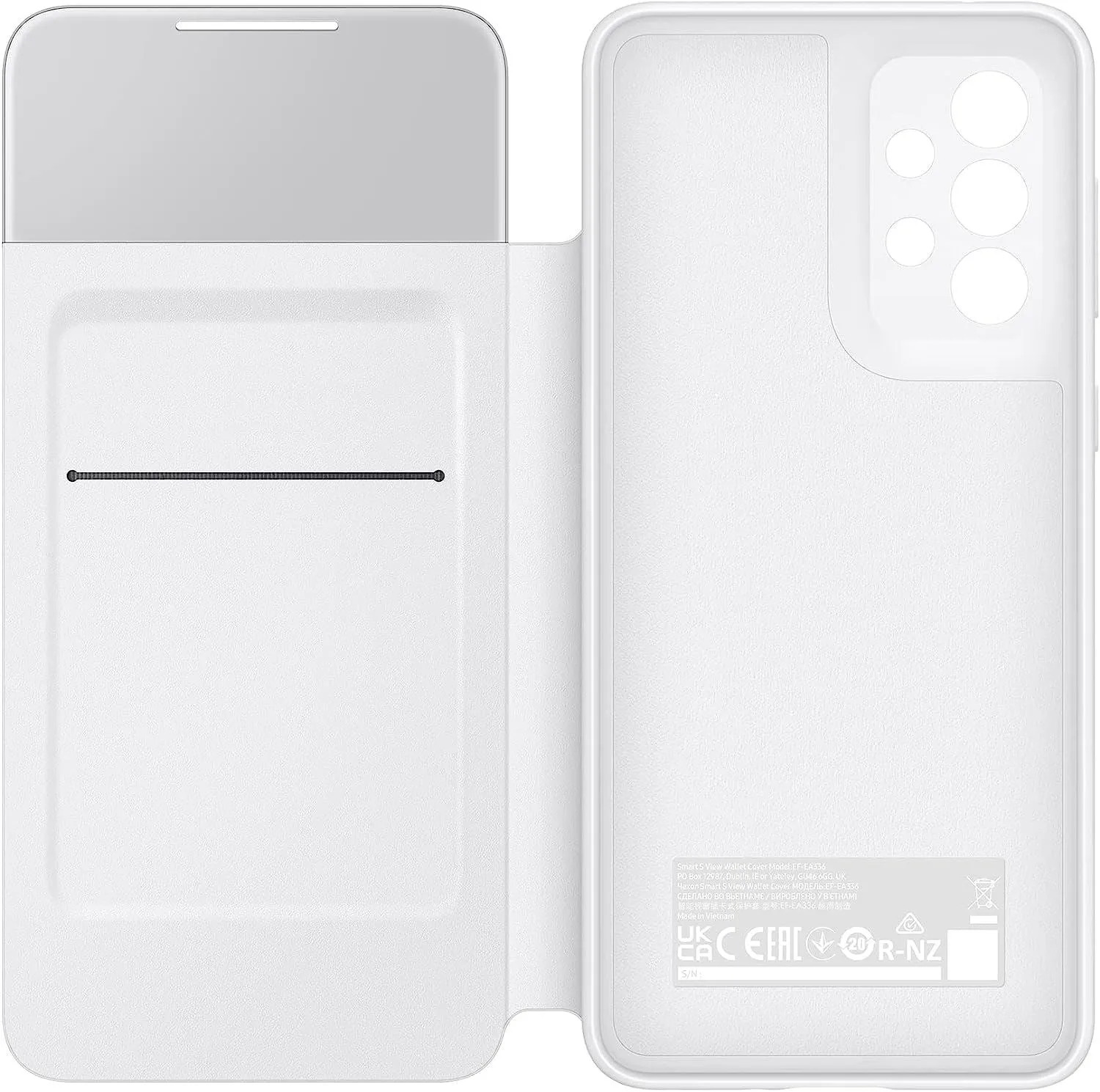 Samsung Galaxy A33 5G Smart S View Wallet Cover White - EF-EA336PWEGEW