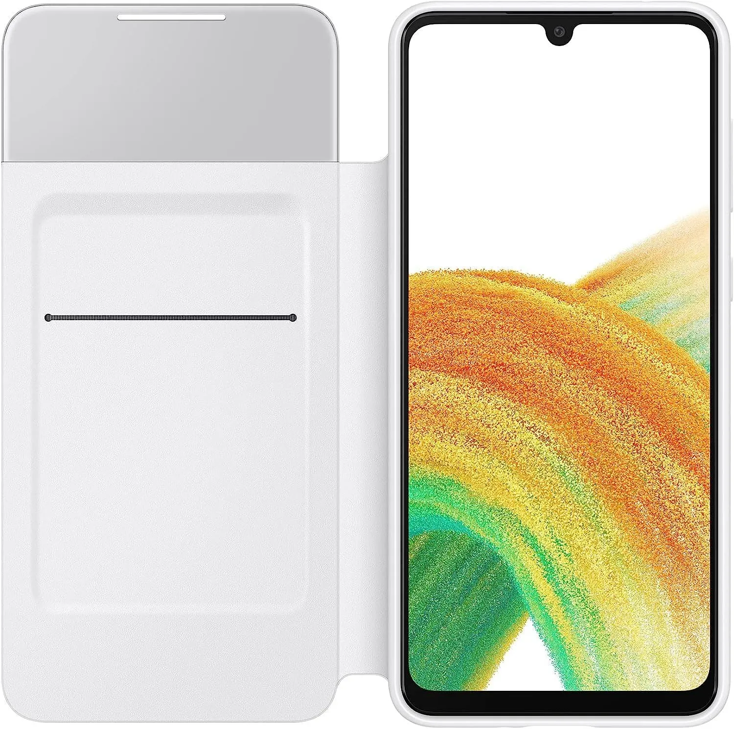 Samsung Galaxy A33 5G Smart S View Wallet Cover White - EF-EA336PWEGEW