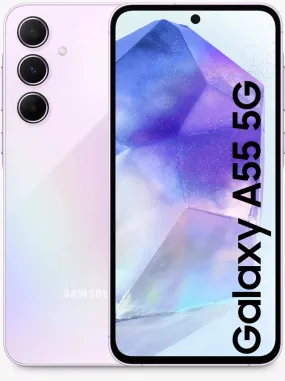 Samsung Galaxy A55 5G 128GB 8GB RAM, Dual Sim, Awesome Lilac, Unlocked Smartphone