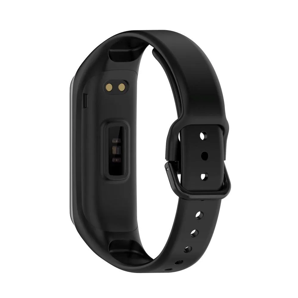 Samsung Galaxy Fit2 Silikone Rem - Sort / Grå