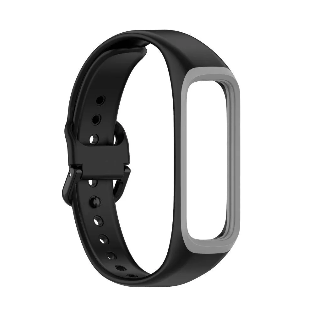 Samsung Galaxy Fit2 Silikone Rem - Sort / Grå