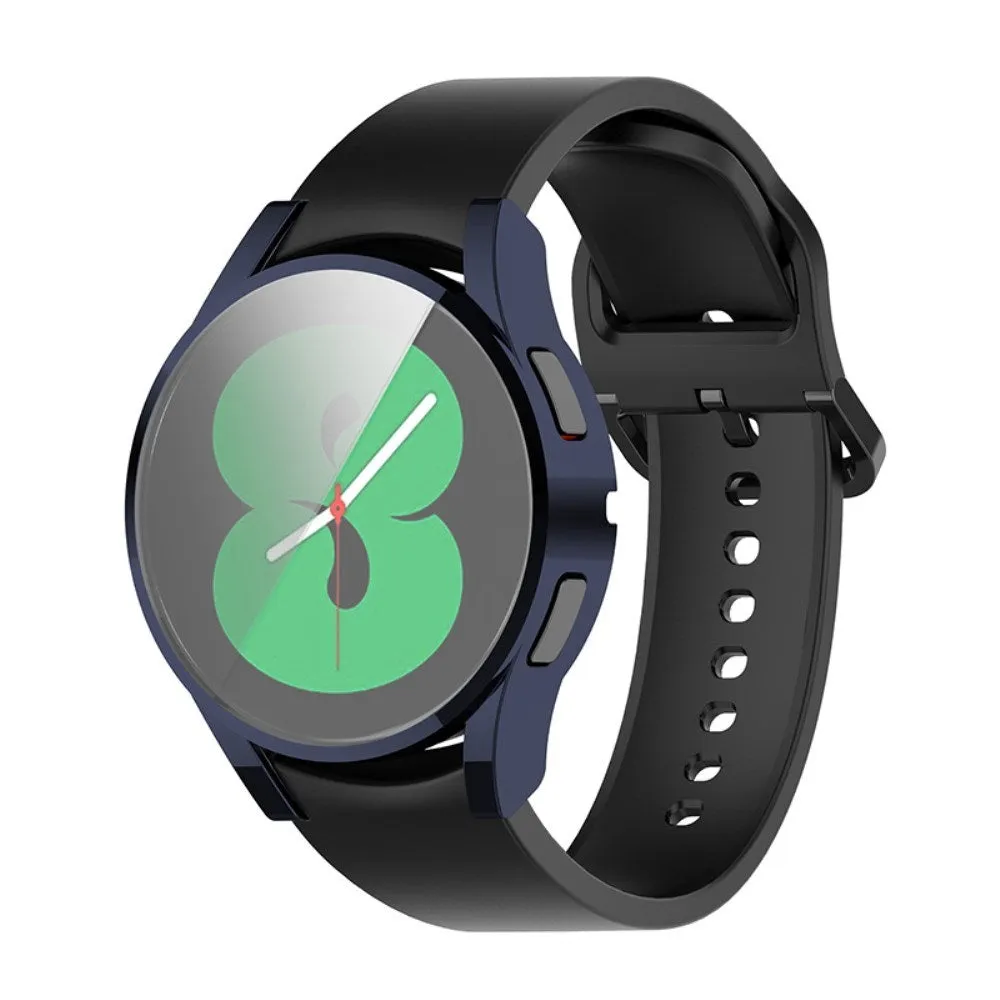 Samsung Galaxy Watch 4 (40mm) Plastik Cover m. Indbygget Skærmbeskyttelse - Blå