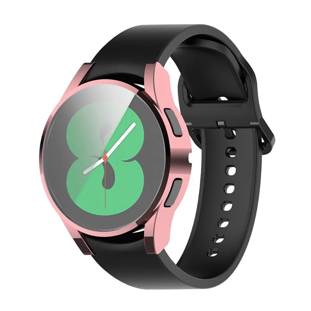 Samsung Galaxy Watch 4 (40mm) Plastik Cover m. Indbygget Skærmbeskyttelse - Lyserød