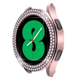 Samsung Galaxy Watch 4 / 5 44mm Hårdt Plast Cover m. Rhinsten - Lyserød