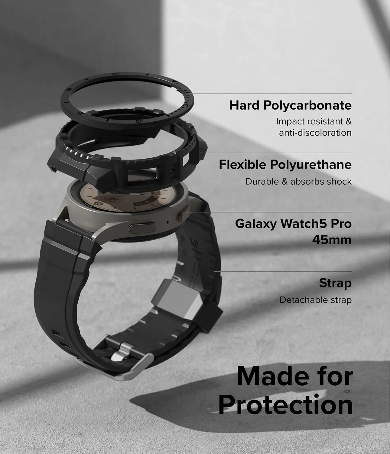 Samsung Galaxy Watch 5 Pro 45mm Strap with Case Fusion-X Guard