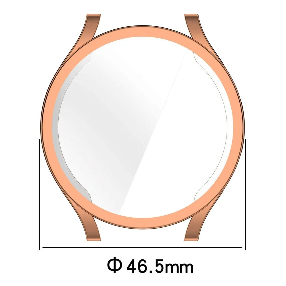 Samsung Galaxy Watch 6 (44mm) Plastik Cover m. Indbygget Skærmbeskytter - Rose Gold