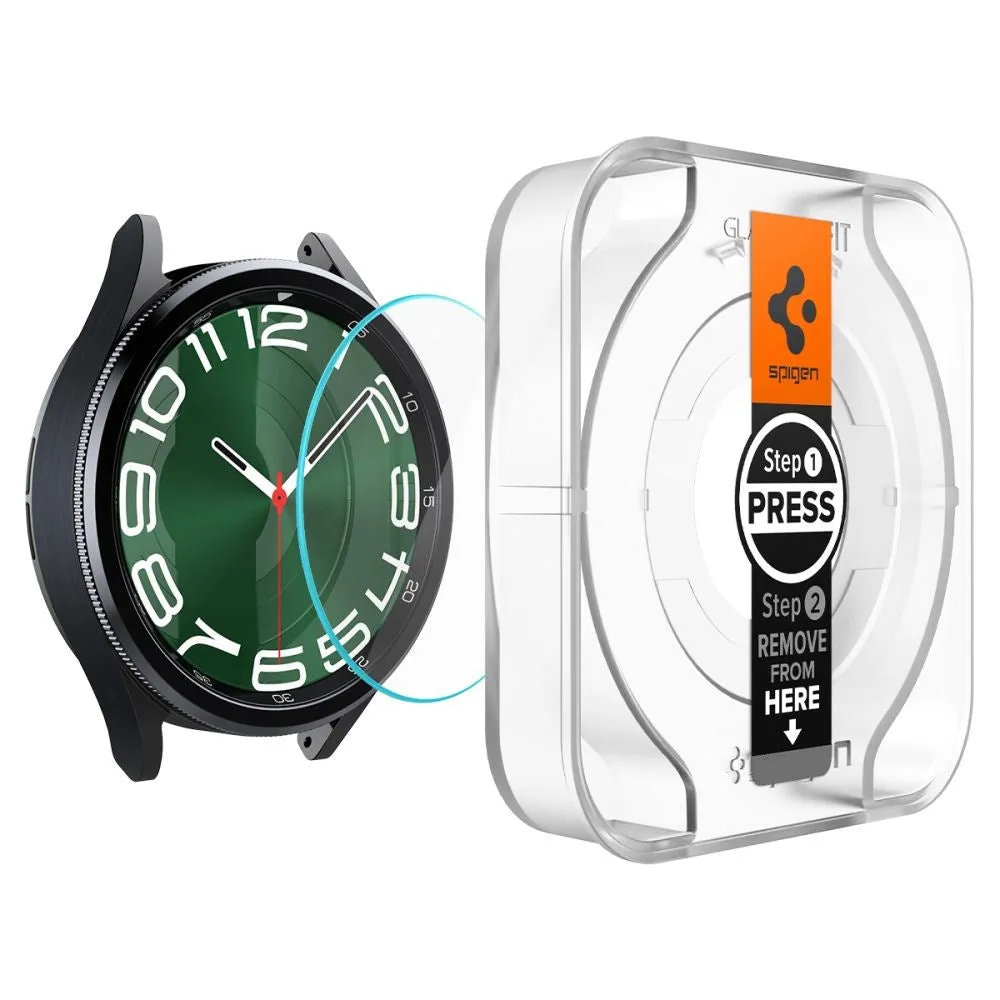 Samsung Galaxy Watch 6 Classic (47mm) Spigen EZ Fit GLAS.tR Skærmbeskyttelse - 2-Pak - Gennemsigtig