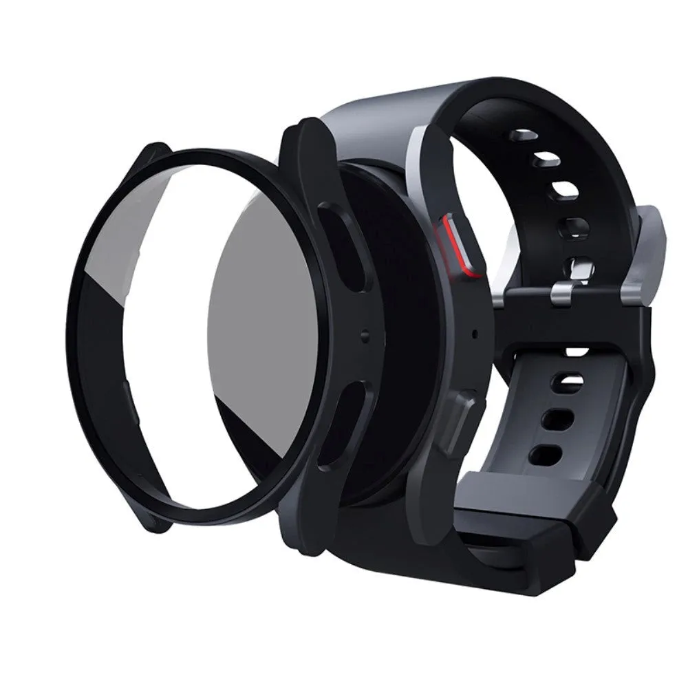 Samsung Galaxy Watch 7 / 6 / 5 / 4 / FE (40mm) Hård Plast Cover m. Indbygget Skærmbeskyttelse - Sort