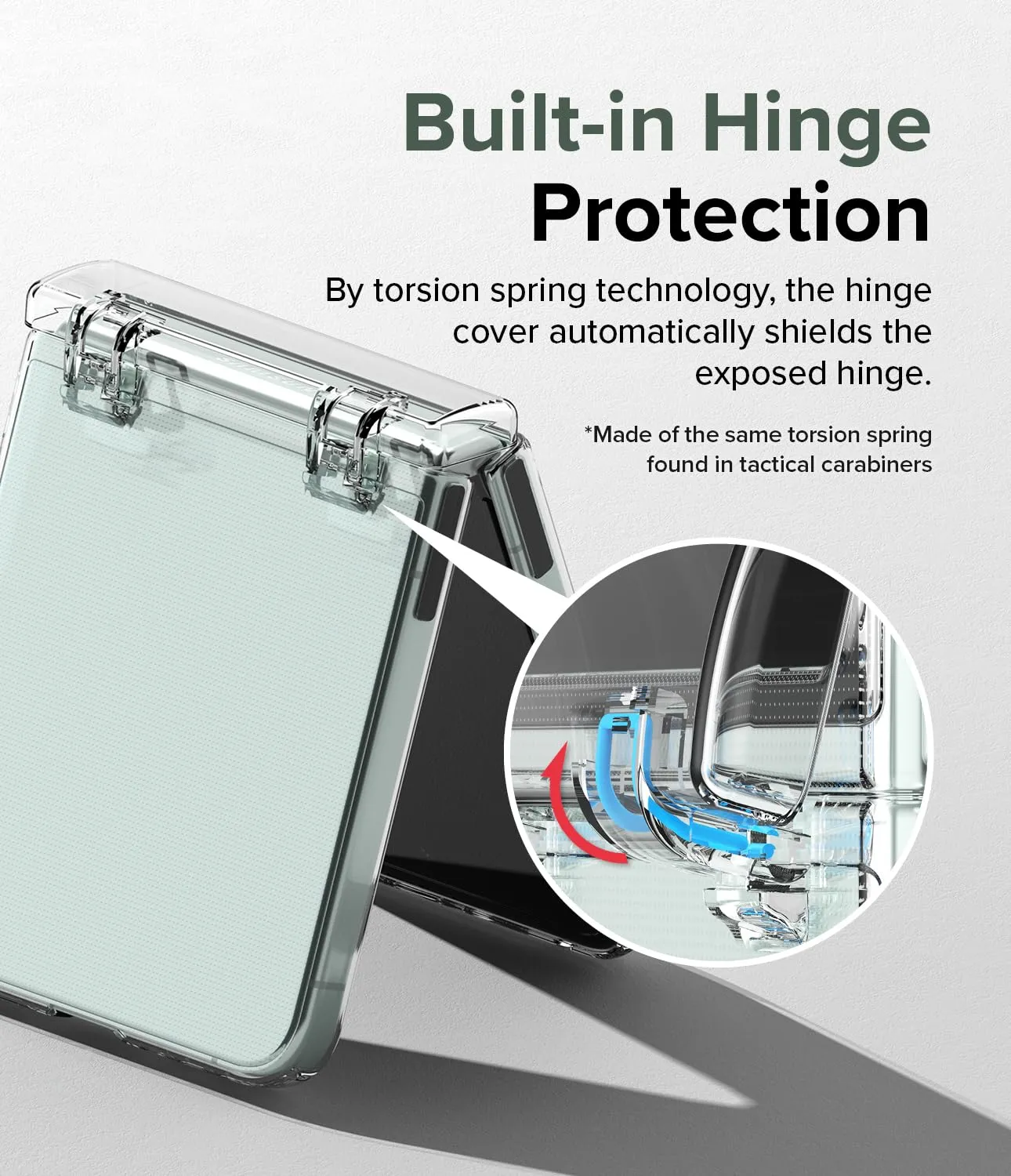 Samsung Galaxy Z Filp 5 Case Cover | Slim Hinge Series  | Clear