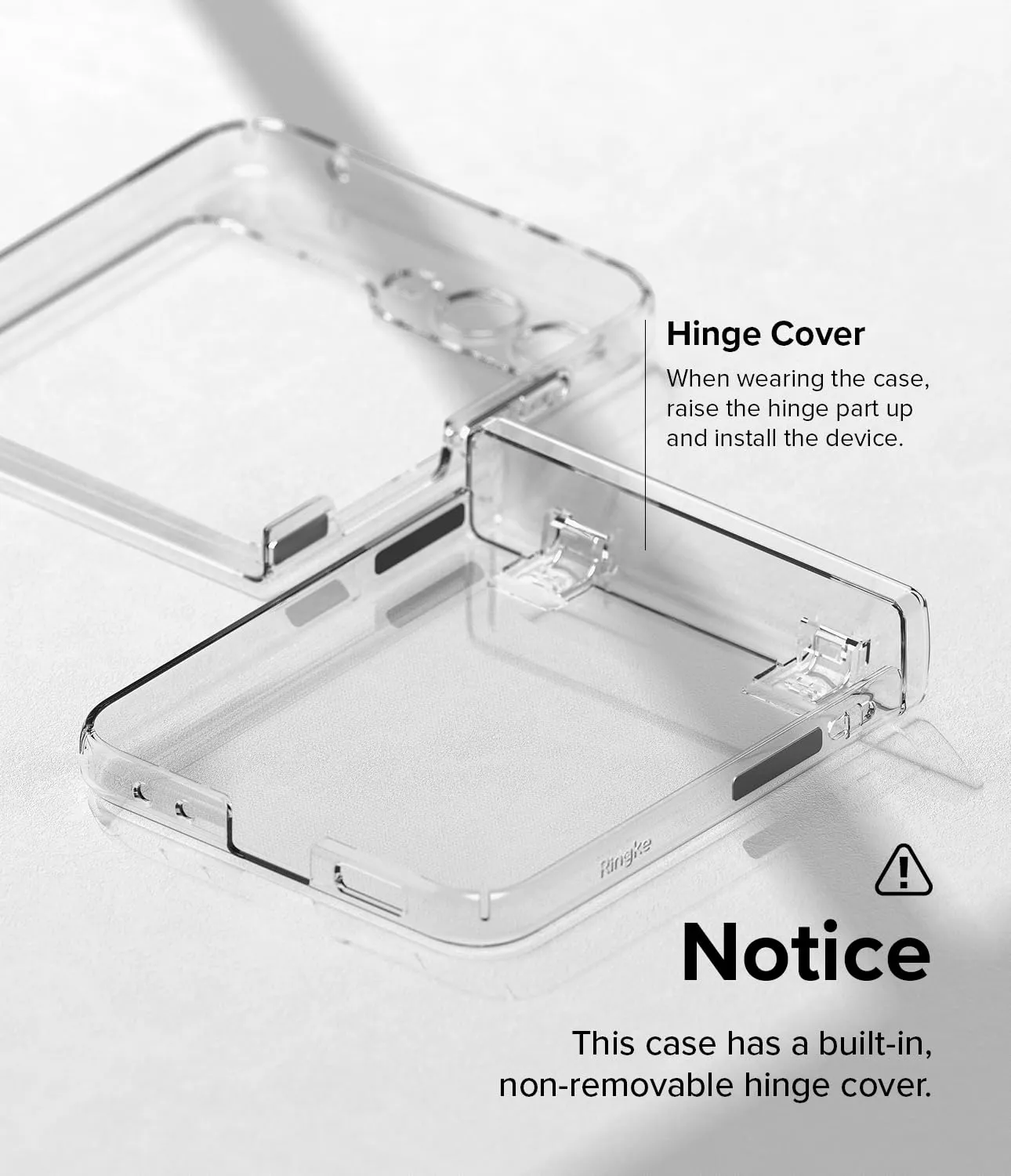 Samsung Galaxy Z Filp 5 Case Cover | Slim Hinge Series  | Clear