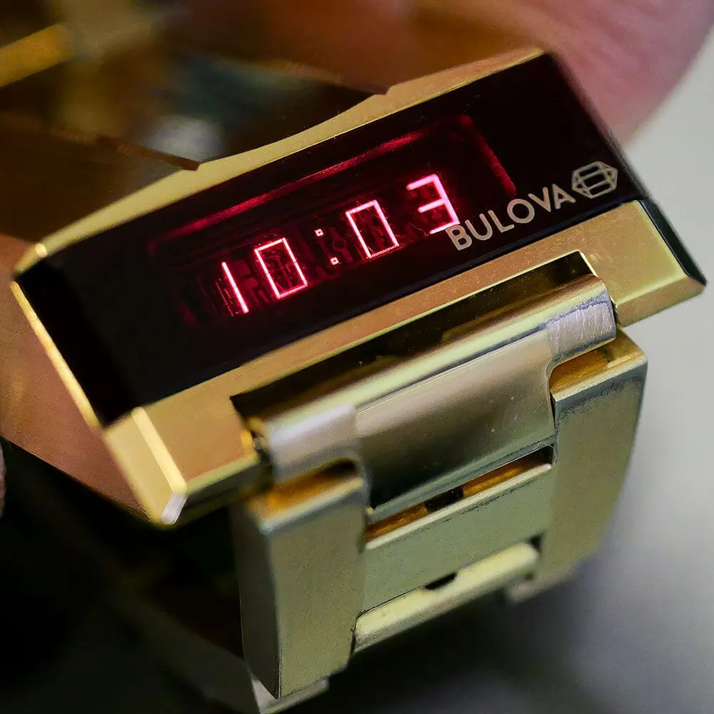 Scarce 1976 Bulova Computron "Driver" N6 Gold Tone Watch - Running Fine/Excellent Condition