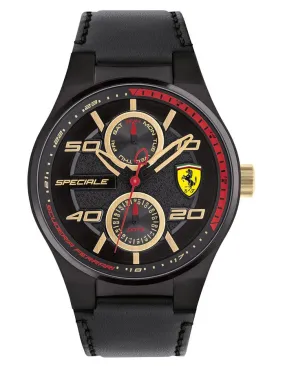 Scuderia Ferrari Speciale Multi - Day / Date - Black Dial  & Leather Strap