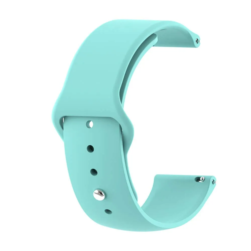 Silicone Button Style Watch Straps Compatible with T92 Smartwatch