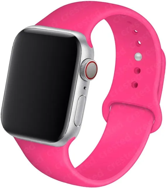 Silicone Strap For Apple Watch Band Serie 7 6 SE 5 4 3