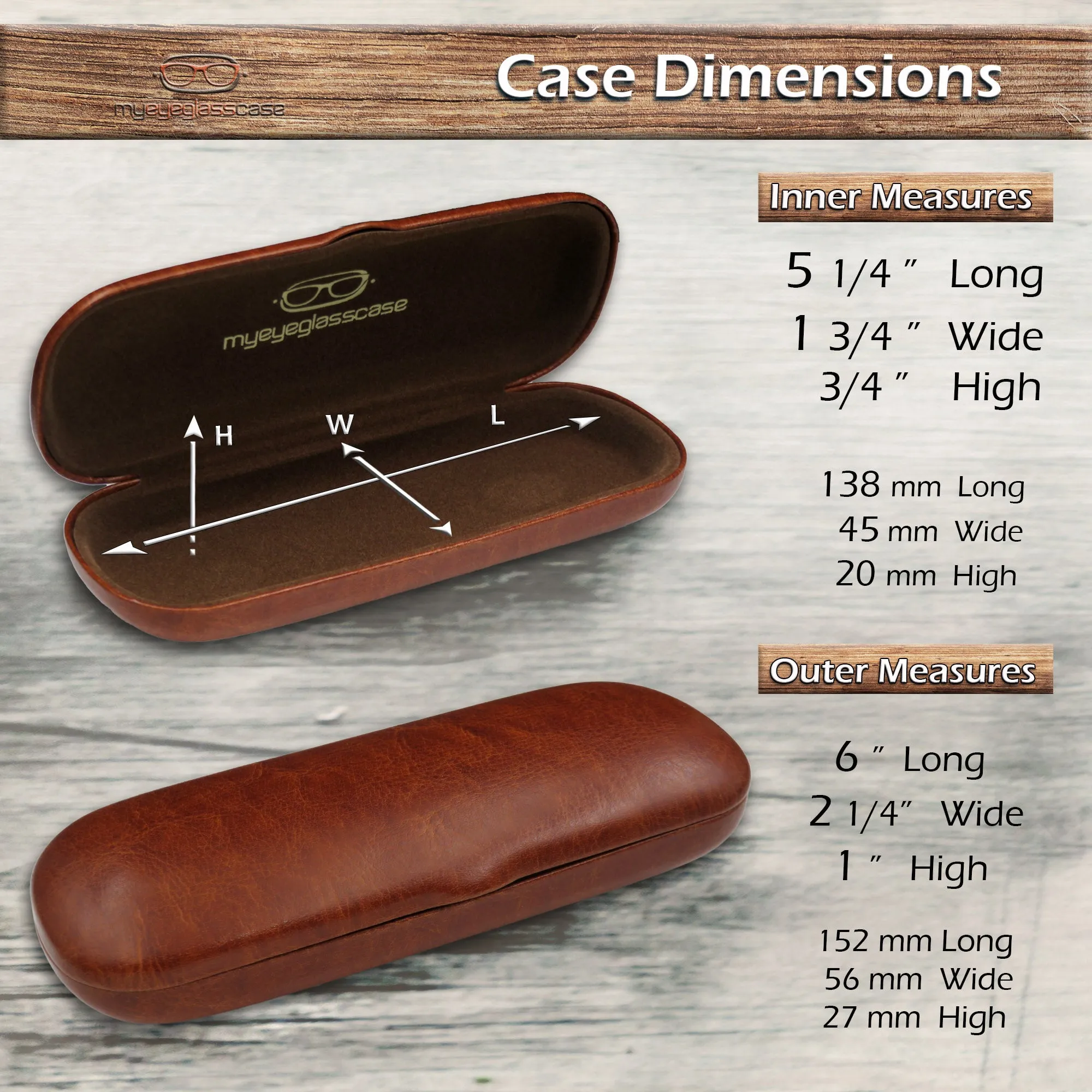 Small Hard Eyeglass Case, Reading Glasses Case w/ Drawstring Pouch & Cleaning Cloth ( S5 Brown)