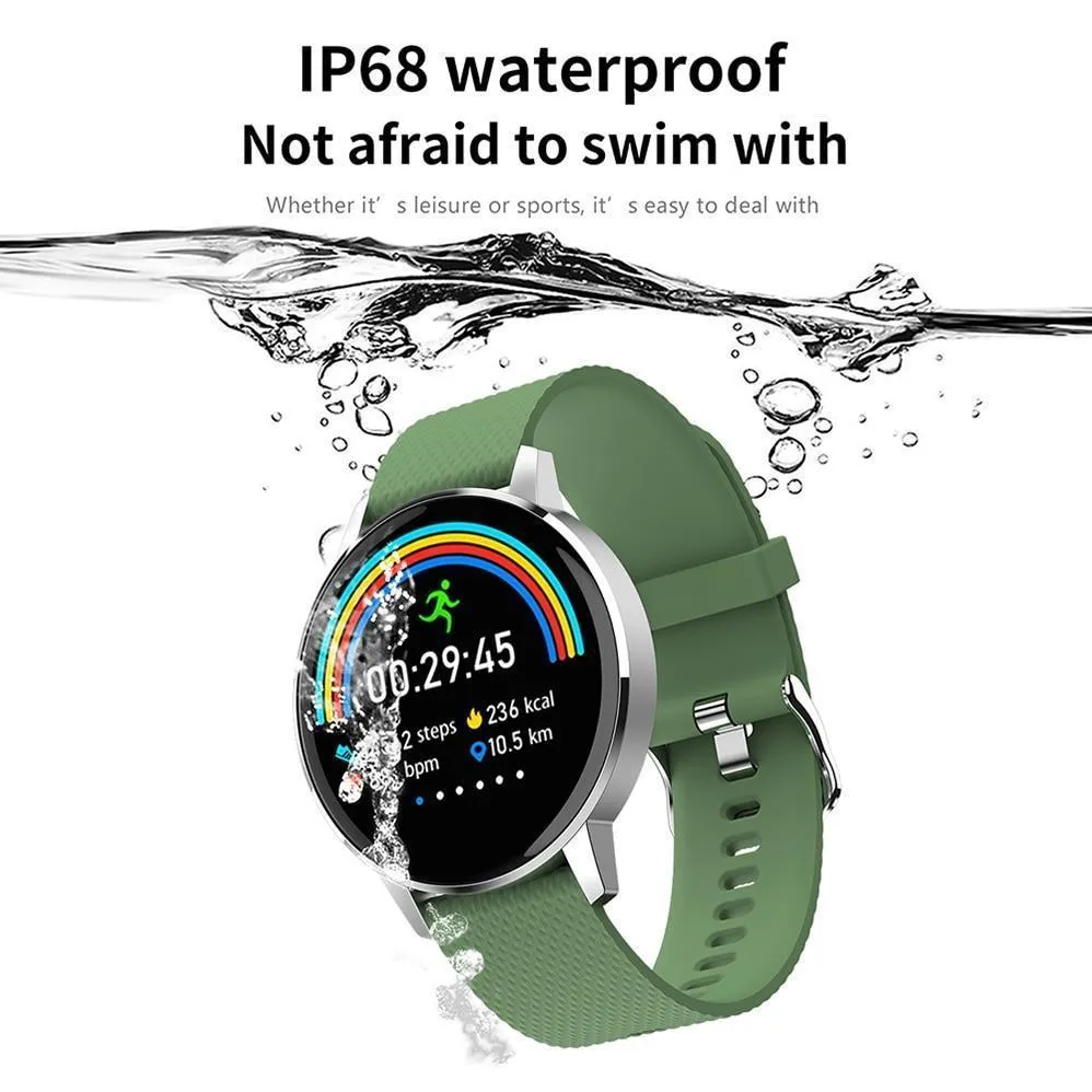 Smartwatch Heart Rate Monitor Fitness Tracker IP68 Waterproof For Android IOS