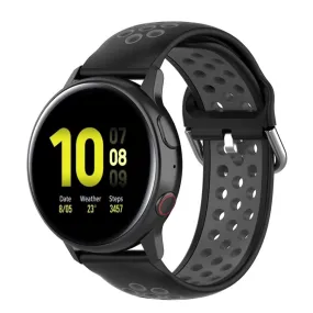 Smartwatch Hullet Silikone Rem (20mm) - Sort / Grå