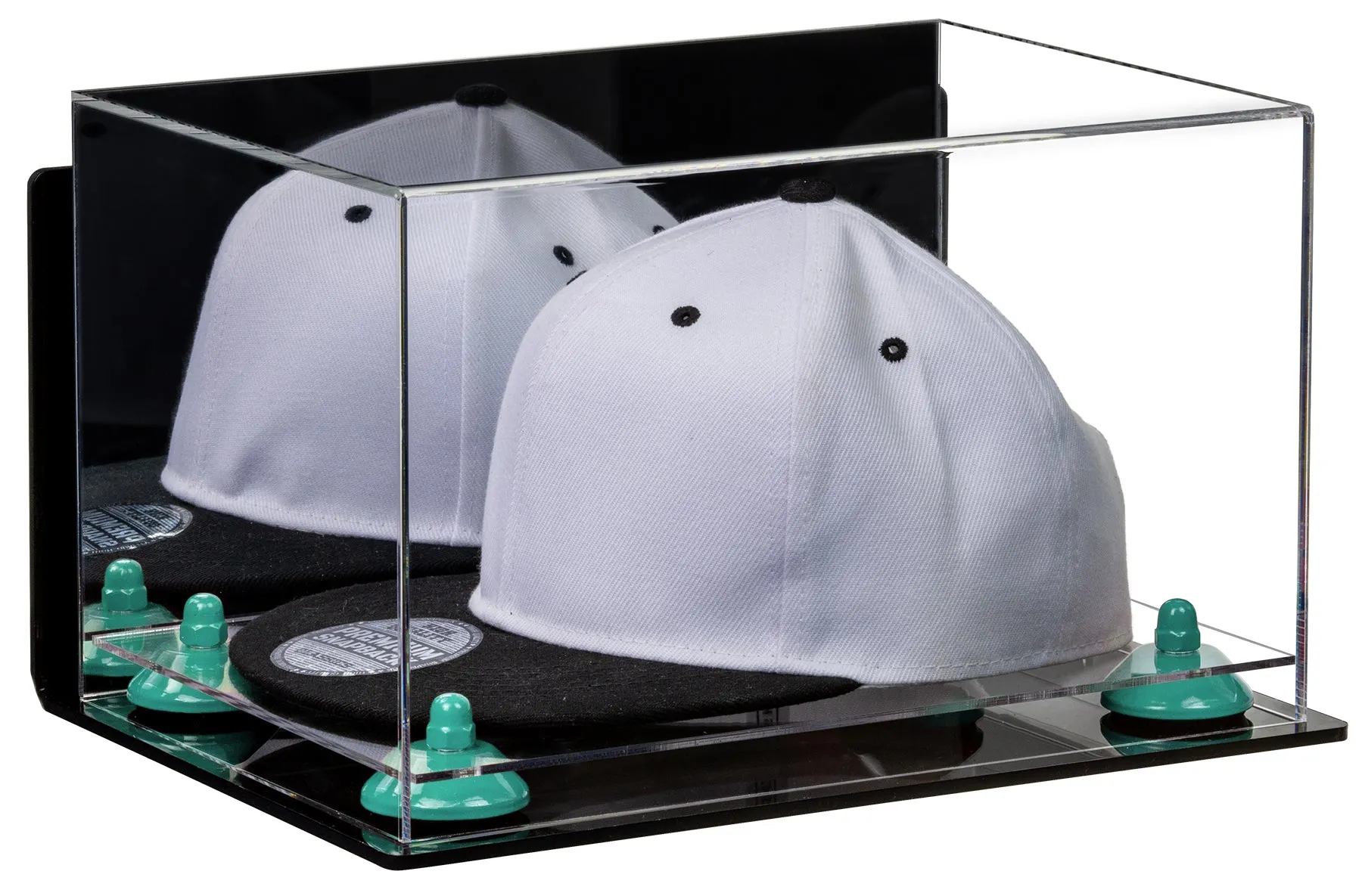 Snapback Hat or Baseball Cap Display Case -Mirror Wall Mount (A018/V40)