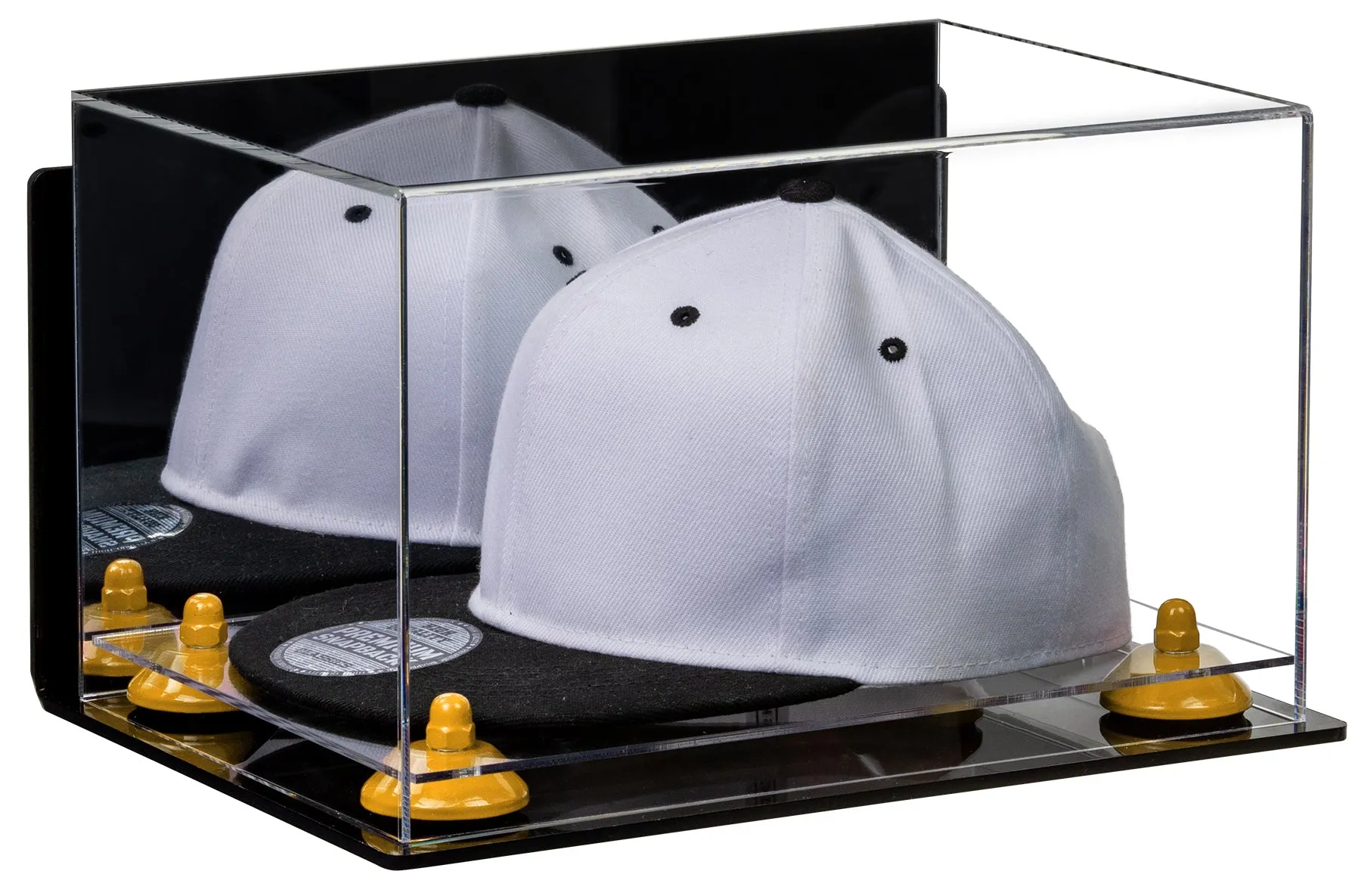 Snapback Hat or Baseball Cap Display Case -Mirror Wall Mount (A018/V40)