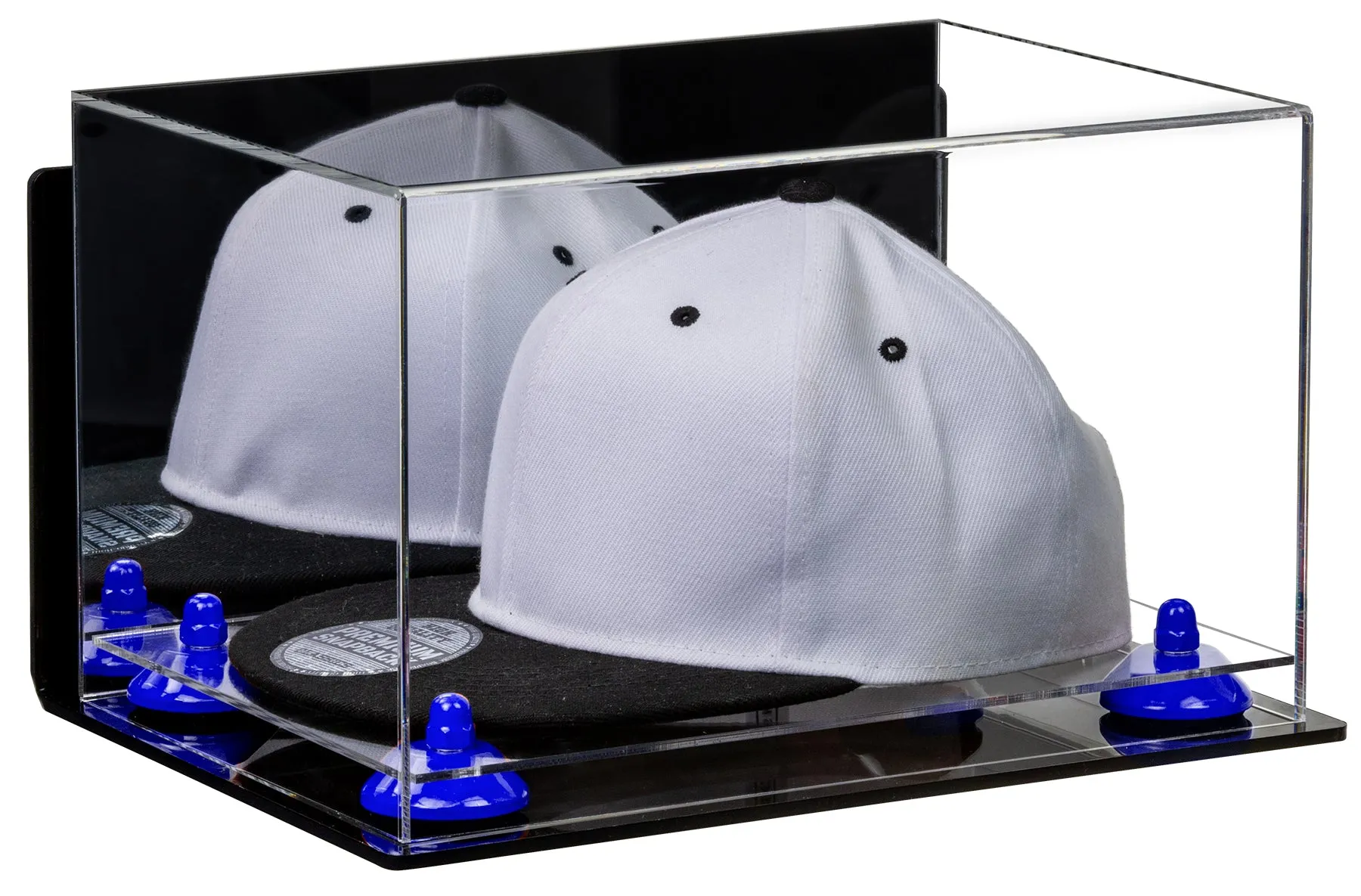 Snapback Hat or Baseball Cap Display Case -Mirror Wall Mount (A018/V40)