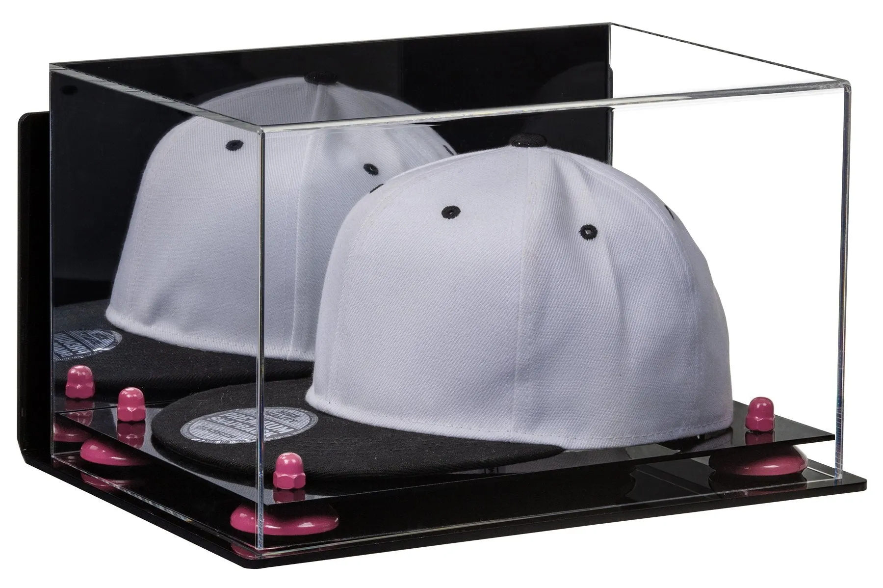 Snapback Hat or Baseball Cap Display Case -Mirror Wall Mount (A018/V40)