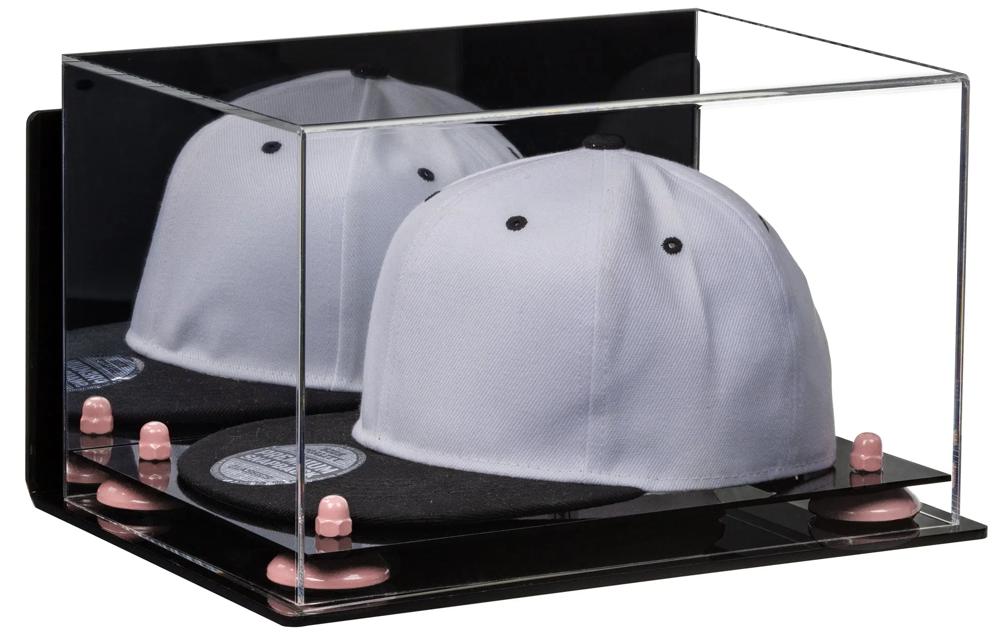 Snapback Hat or Baseball Cap Display Case -Mirror Wall Mount (A018/V40)