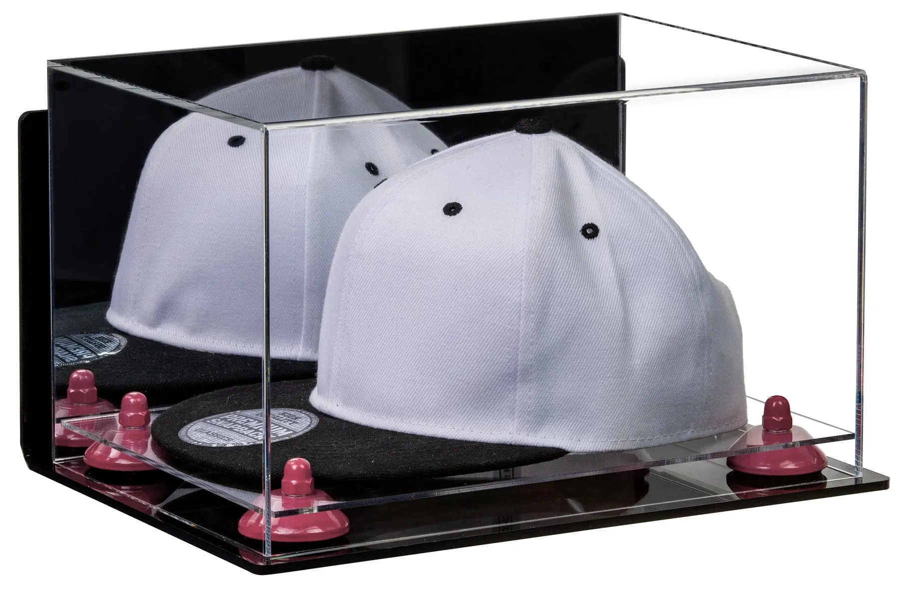 Snapback Hat or Baseball Cap Display Case -Mirror Wall Mount (A018/V40)