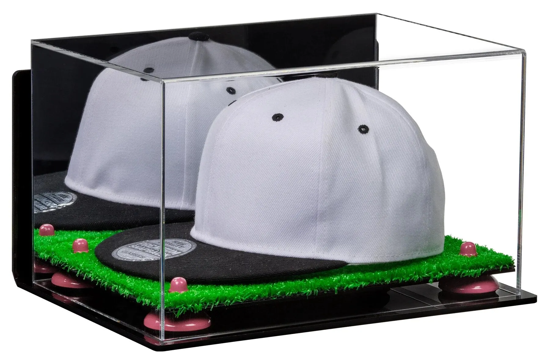 Snapback Hat or Baseball Cap Display Case -Mirror Wall Mount (A018/V40)