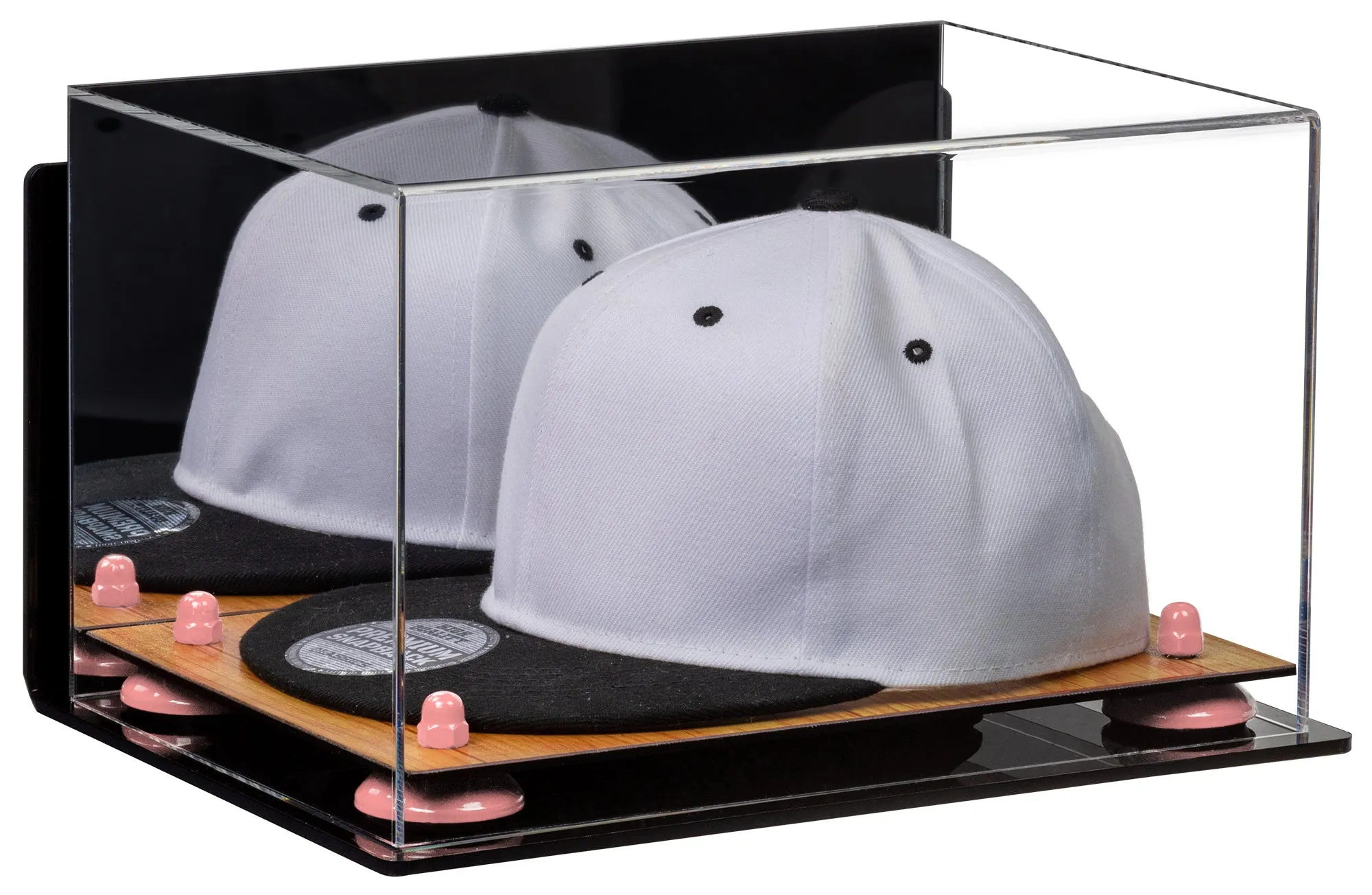 Snapback Hat or Baseball Cap Display Case -Mirror Wall Mount (A018/V40)