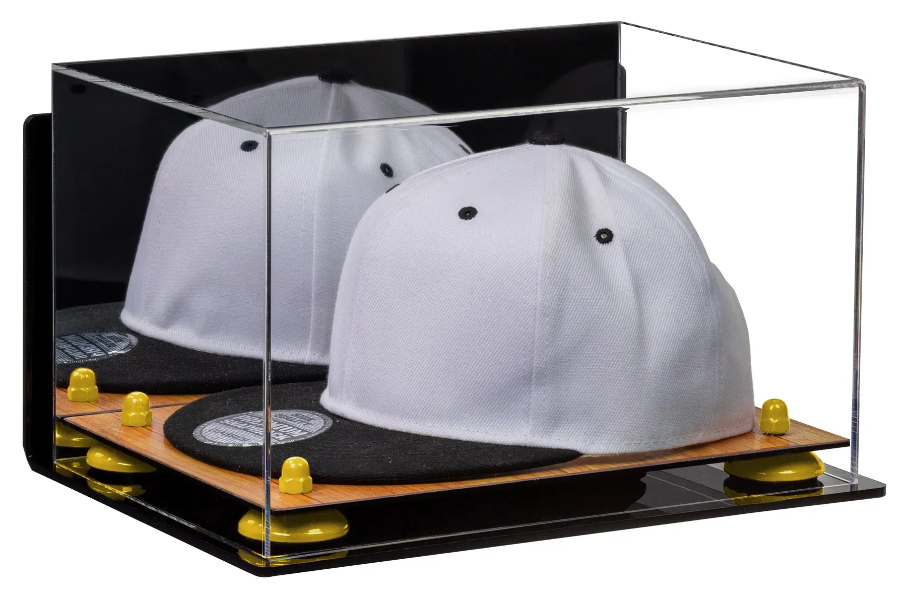 Snapback Hat or Baseball Cap Display Case -Mirror Wall Mount (A018/V40)