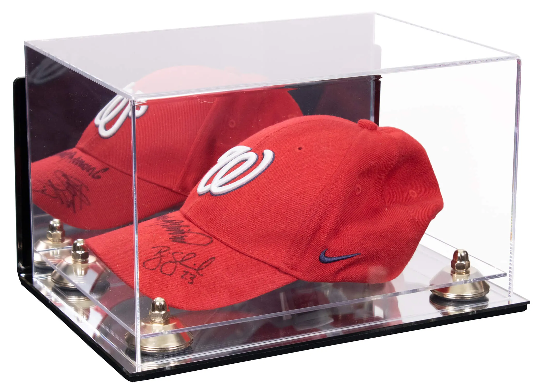 Snapback Hat or Baseball Cap Display Case -Mirror Wall Mount (A018/V40)