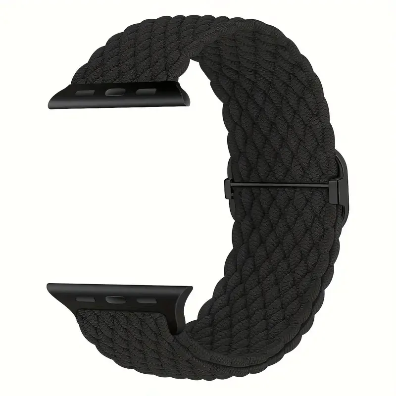 Soft Braided Loop Band For Apple Watch - Black