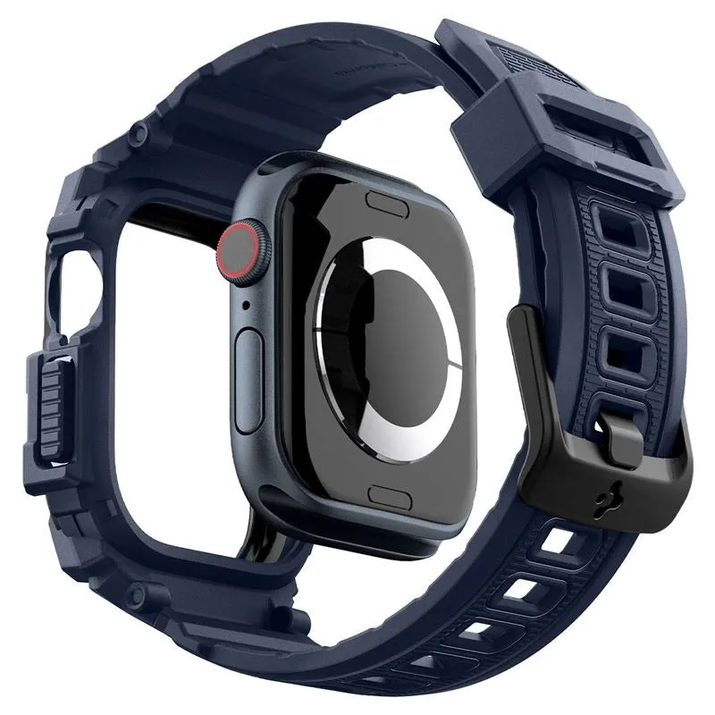 Spigen Rugged Armor Pro Apple Watch (38/40/SE/41/42mm) Rem m. Cover - Blå