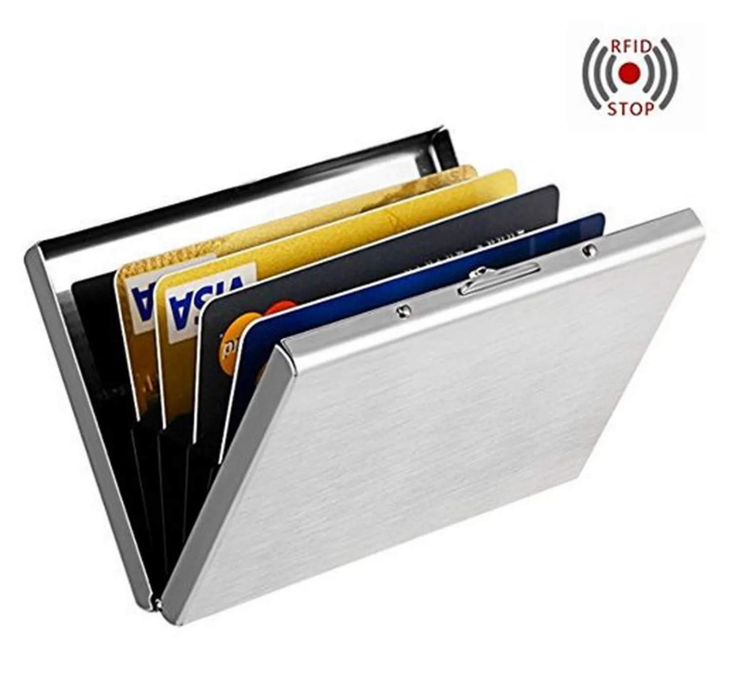 Stainless Steel Credit Card ID Wallet Bank Business Card Holder Unisex RFID