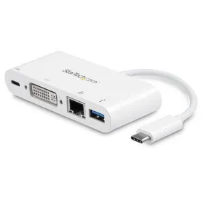 StarTech USB C Multiport Adapter DVI-D (Digital), GbE, USB-A Dock DKT30CDVPD (3 Years Manufacture Local Warranty In Singapore)