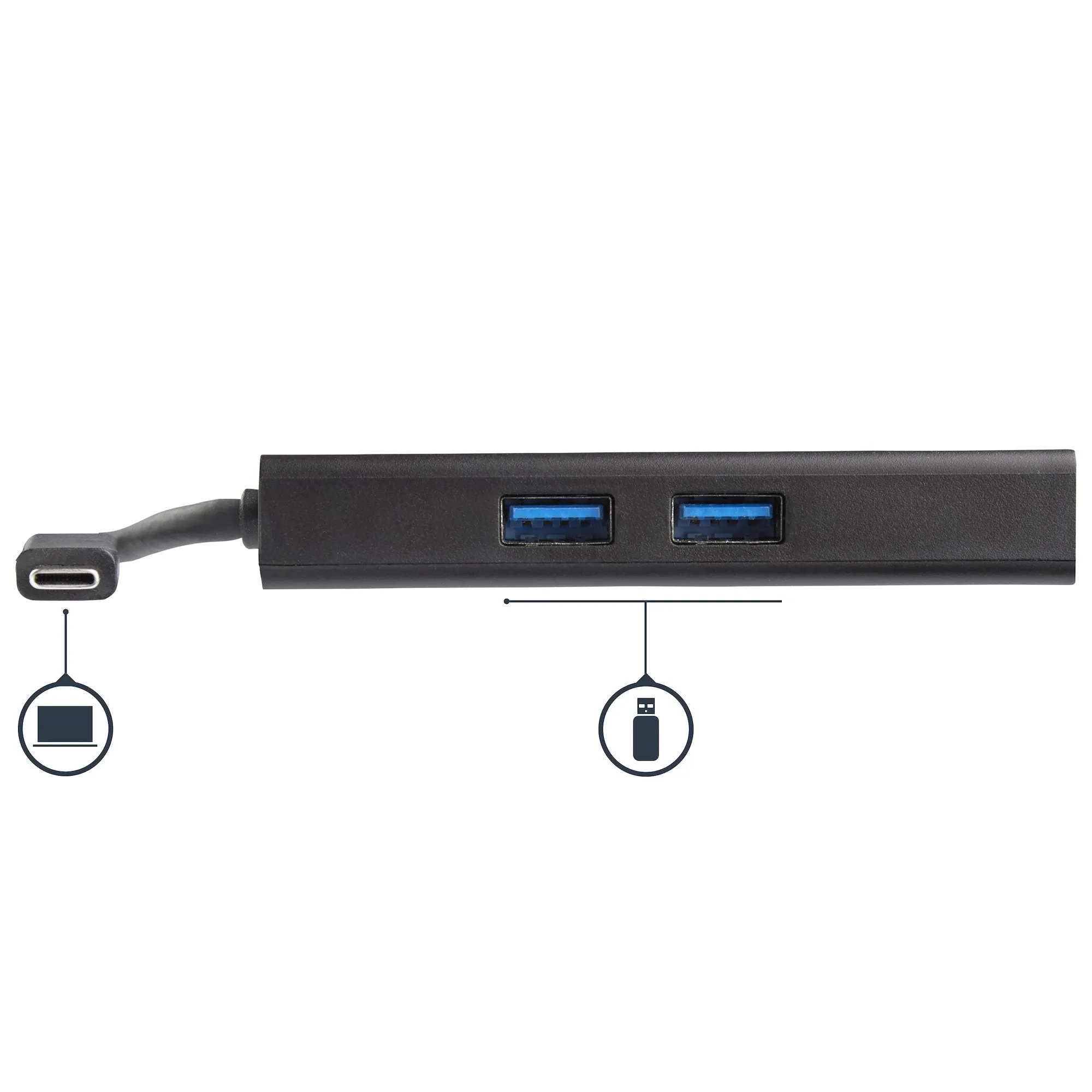 Startech.Com Usb-C Multiport Adapter - Usb-C/Hdmi/Usb 3.0/Rj45 - 9.6 Cm