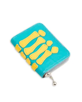 THUMB-UP BONE HAND ZIP Mini Wallet - Sax