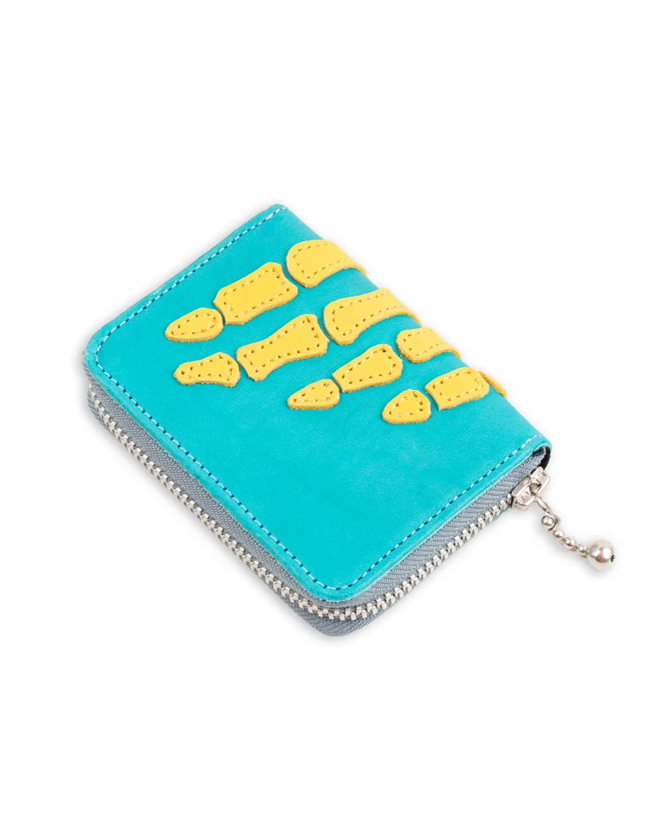 THUMB-UP BONE HAND ZIP Mini Wallet - Sax