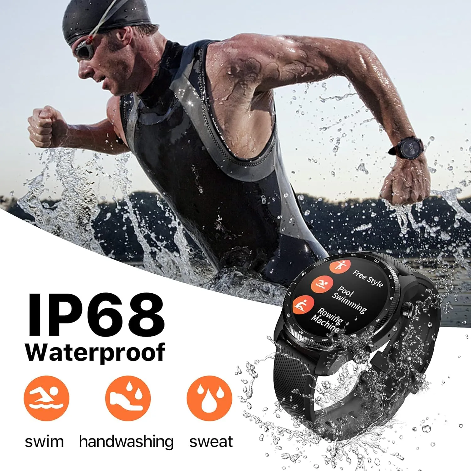 TicWatch Pro 3 Ultra GPS Smartwatch - Wear OS, Qualcomm SDW4100, Blood Oxygen & Fatigue Monitoring, 3-45 Day Battery, NFC, Mic & Speaker