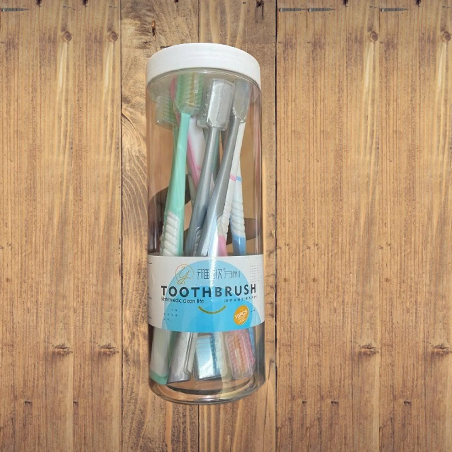 Toothbrush With Storage Bottle - 10 Pcs