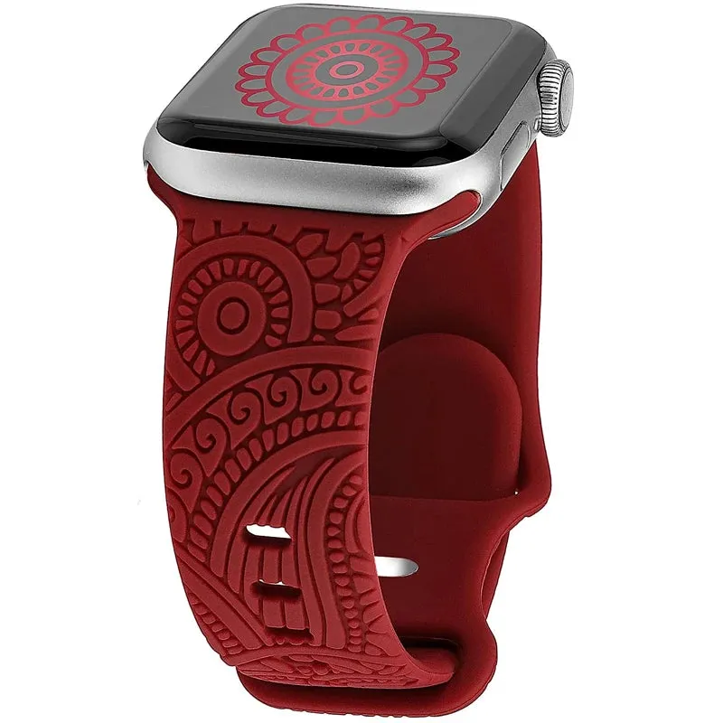 Tribal Elegance Silicon Band for Apple Watch - Red Wine