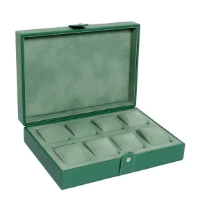 UNDERWOOD (LONDON) - 8-Unit Leather Watch Box  | UN218/GRN