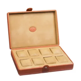 UNDERWOOD (LONDON) - 8-Unit Leather Watch Box  | UN218/TAN