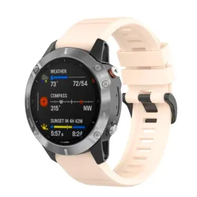 Universal Garmin 22mm QuickFit Riflet Silikone Rem - Beige