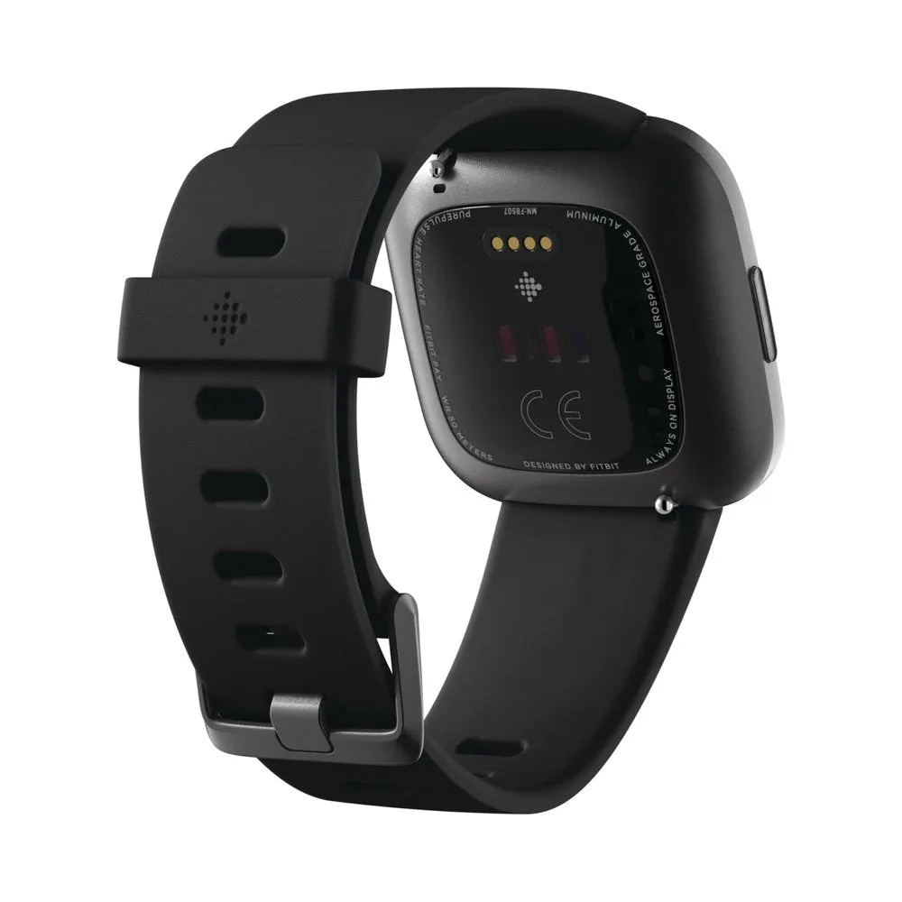 Versa 2 Health & Fitness Smartwatch - Black/Carbon Aluminum