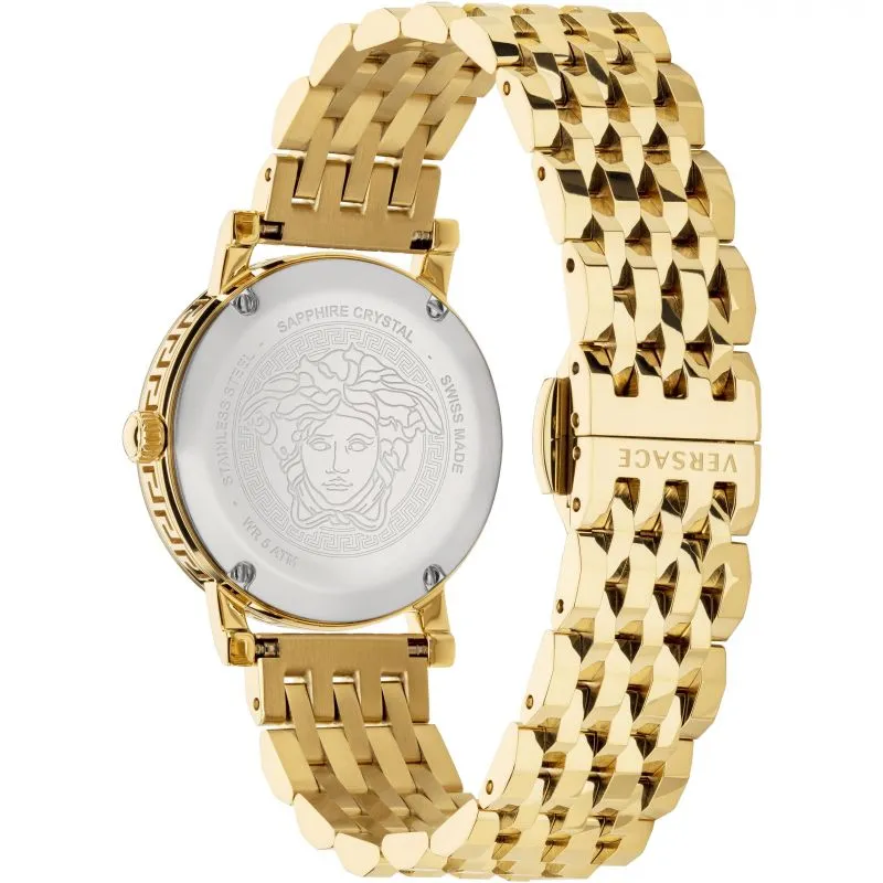 Versace Greca Glass Ladies Gold Watch VEU300621