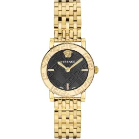 Versace Greca Glass Ladies Gold Watch VEU300621