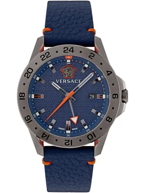 Versace Men's Watch Sport Tech GMT 45mm Blue VE2W00222